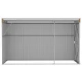 Abri de jardin mural Marron 118x288x178 cm Acier galvanisé