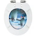 Siège WC avec couvercle à fermeture en douceur MDF Pingouin