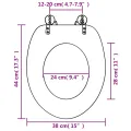 Siège WC avec couvercle à fermeture en douceur MDF Pingouin