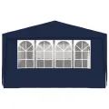 Tente de réception avec parois latérales 4x9 m Bleu 90 g/m²