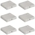 Bouchons de poteau de clôture 6 pcs Métal galvanisé 91x91 mm