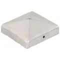 Bouchons de poteau de clôture 6 pcs Métal galvanisé 91x91 mm