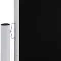Auvent latéral rétractable Noir 200x600 cm