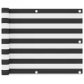 Écran de balcon Anthracite et blanc 75x300 cm Tissu Oxford