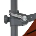 Parasol de jardin en porte-à-faux avec mât en acier terre cuite