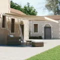 Auvent automatique sur pied 400x300 cm Crème