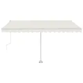 Auvent automatique sur pied 400x300 cm Crème