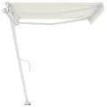 Auvent automatique sur pied 400x300 cm Crème