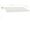 Auvent automatique sur pied 400x300 cm Crème