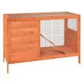 Clapier marron 103x44x69,5 cm bois de pin massif