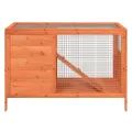 Clapier marron 103x44x69,5 cm bois de pin massif