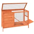 Clapier marron 103x44x69,5 cm bois de pin massif