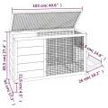 Clapier marron 103x44x69,5 cm bois de pin massif