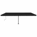Auvent manuel rétractable sur pied 600x300 cm Anthracite