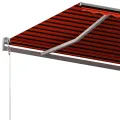 Auvent manuel rétractable sur pied 600x300 cm Orange et marron