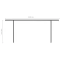 Auvent manuel rétractable avec poteaux 6x3 m Anthracite