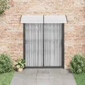 Auvent de porte Noir et transparent 200x75 cm PC