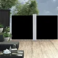 Auvent latéral rétractable Noir 100 x 600 cm