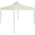Tente de réception pliable professionnelle 2x2 m Acier Crème