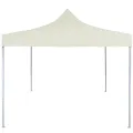Tente de réception pliable professionnelle 2x2 m Acier Crème