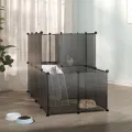 Cage pour petits animaux Noir 142x74x93 cm PP et Acier