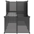 Cage pour petits animaux Noir 142x74x93 cm PP et Acier
