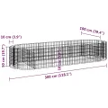 Lit surélevé à gabion Fer galvanisé 300x100x50 cm