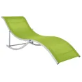 Chaises longues pliables 2 pcs Vert Textilène