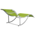 Chaises longues pliables 2 pcs Vert Textilène