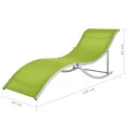 Chaises longues pliables 2 pcs Vert Textilène