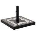 Base de parasol noir et blanc carré 12 kg