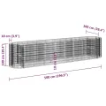 Lit surélevé à gabion Fer galvanisé 500x100x100 cm