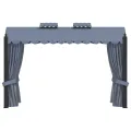 Tonnelle avec rideaux 3x4 m Anthracite Acier