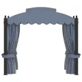 Tonnelle avec rideaux 3x4 m Anthracite Acier