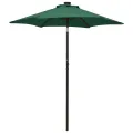 Parasol de jardin avec lumières LED vert 200x211 cm aluminium