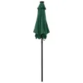 Parasol de jardin avec lumières LED vert 200x211 cm aluminium
