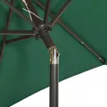 Parasol de jardin avec lumières LED vert 200x211 cm aluminium