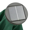 Parasol de jardin avec lumières LED vert 200x211 cm aluminium