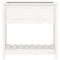 Jardinière avec étagère Blanc 82,5x34,5x81cm Bois massif de pin