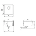Évier de cuisine Granit Seul lavabo Blanc