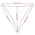 Voile de parasol tissu oxford triangulaire 4,5x4,5x4,5 m noir
