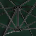 Parasol de jardin en porte-à-faux et poteau en aluminium vert