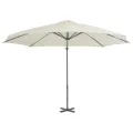 Parasol de jardin en porte-à-faux et poteau en aluminium sable