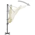 Parasol de jardin en porte-à-faux et poteau en aluminium sable