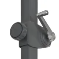 Parasol de jardin en porte-à-faux et poteau en aluminium sable