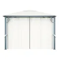 Tonnelle avec rideau et lumières LED 3x3 m Crème Aluminium