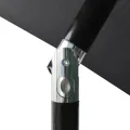Parasol de jardin à 3 niveaux avec mât en aluminium anthracite