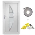 Porte d'entrée Blanc 108x208 cm PVC