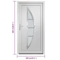 Porte d'entrée Blanc 108x208 cm PVC
