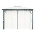 Tonnelle avec rideau 300x300 cm Crème Aluminium